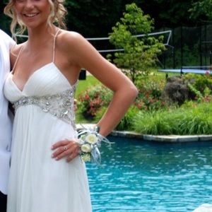 Beautiful white jeweled gown